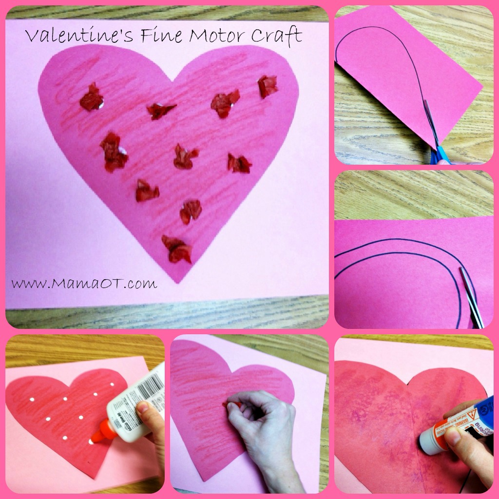 Valentine's Day Crafts Fine Motor Activities for Preschool, Pre-K