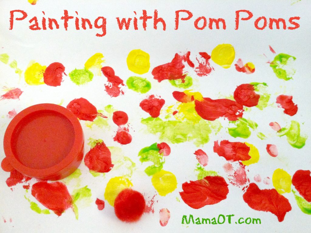 Fine Motor Activity: Painting with Pom Poms