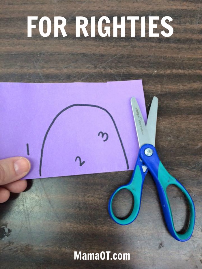 Cool trick to help kids learn to turn the paper while cutting