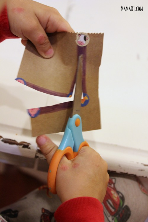 Tip for supporting scissor skills: learning how to snip with