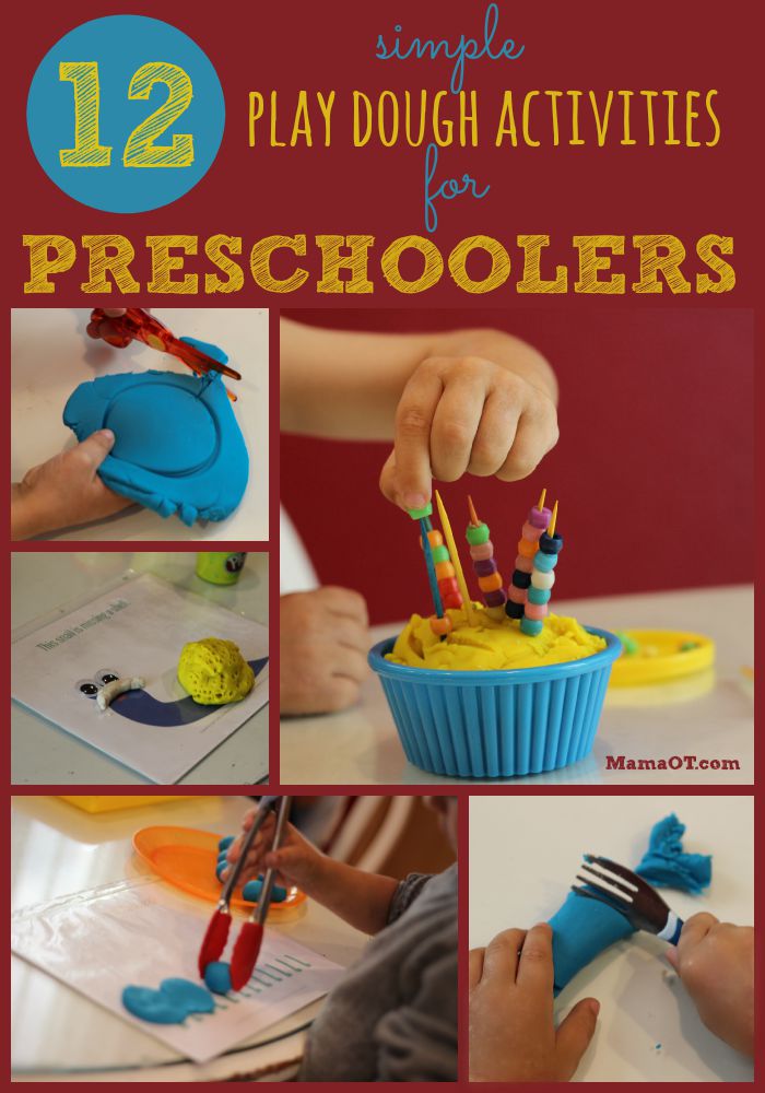 12 Simple Play Dough Activities for Preschoolers
