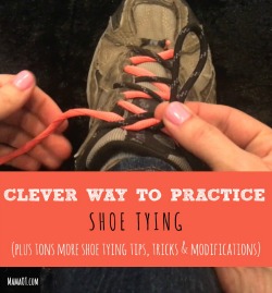shoe tying practice board